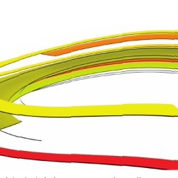 network of colorful ribbons