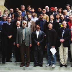 attendees of Jeff Ullman's retirement celebration in 2003