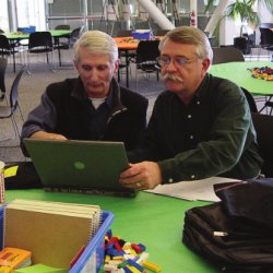 Rebooting Computing Summit organizer Peter Denning, left, and facilitator Ron Fry