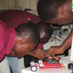 robotics course at Ashesi University College in Ghana