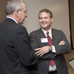 Cornell President David Skorton and Professor Christopher Barrett