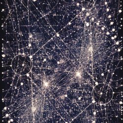illuminated constellation-like pattern