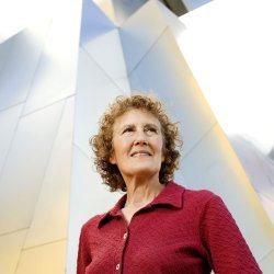 2008 ACM A.M. Turing Award Winner Barbara Liskov in front of MIT's Stata Center