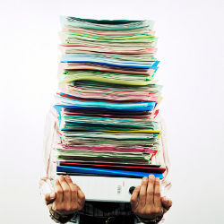stack of reports