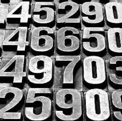 numbers in movable type