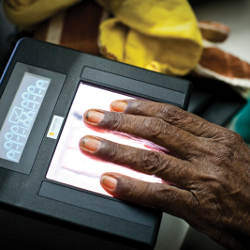 fingerprints being scanned