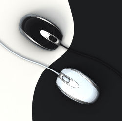 yin yang with computer mice