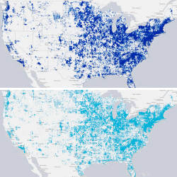 U.S. maps of Internet speed and technology