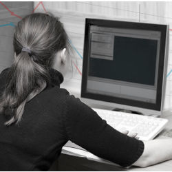 girl at computer screen