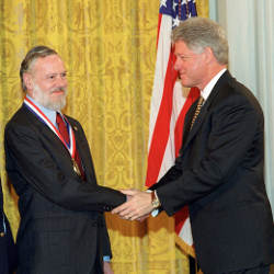 Dennis Ritchie and President Clinton