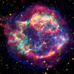 supernova remnant Cassiopeia, animation
