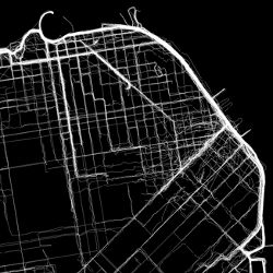visualization of MapMyRun GPS logs in San Francisco