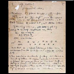handwritten notes by M.H.A. Newman