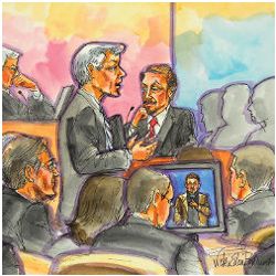 courtroom sketch of Oracle v. Google