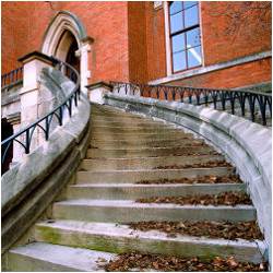stairs of college building