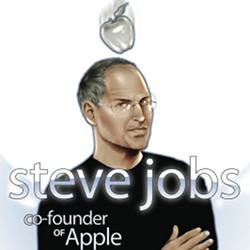A drawing of Apple's Steve Jobs.