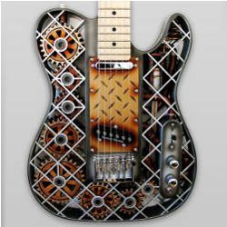 Steampunk 3-D guitar