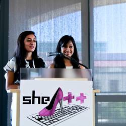She++ founders Ellora Israni (left) and Ayna Agarwal.