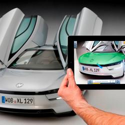 A demonstration of Volkswagen's MARTA augmented reality system.