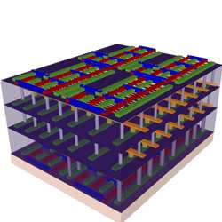 A four-layer high-rise chip.