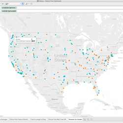 A data visualization showing patients by gender, by geography.