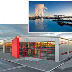 The Advania Thor Data Center in Hafnarfjordur, Iceland, a LEED-Gold data center facility using renewable energy from nearby hydropower dams and the Svartsengi geothermal plant (above).
