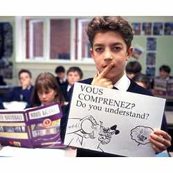 Students in a language class.