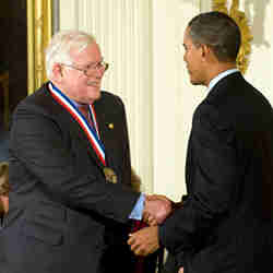 Rudolf E. Kalman receiving the National Medal of Science from U.S. President Barack Obama in 2009.