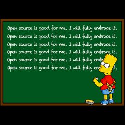 Bart Simpson at blackboard