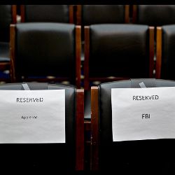 empty chairs for U.S. House Committee hearing