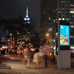 A LinkNYC kiosk in New York City.