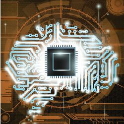 neural network chip, illustration