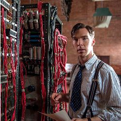 Benedict Cumberbatch portraying Alan Turing