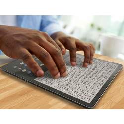 Blitab, an Android tablet with a Braille surface designed to render 65 words at a time.