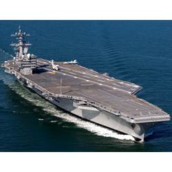 A U.S. Navy aircraft carrier.