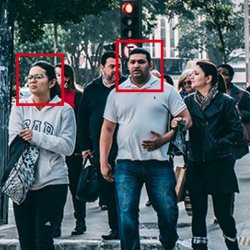 facial recognition of pedestrians