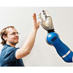 A variety of sensors, combined with training, help cobots interact with people safely.