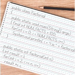 'public class factorial' notes