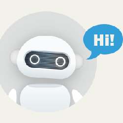 A robot seeking a chat.