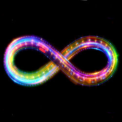multi-colored infinity symbol, illustration