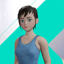 Virtual training avatar Millie Fit.