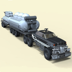 Mad Max Fury Road gas truck, illustration