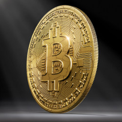 cracked bitcoin, illustration