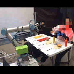A human-robot team preparing lunch.