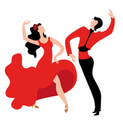 couple dancing, illustration