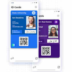 Examples of digital IDs on smartphones.