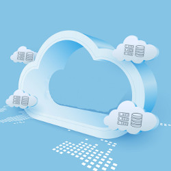 network at edge of cloud, illustration