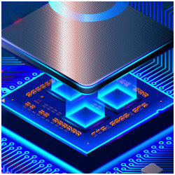futuristic microchip, illustration