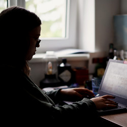 girl at laptop computer