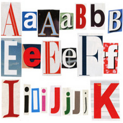 colorful letters of the alphabet